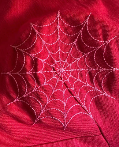 Spiderweb mini dress / Red